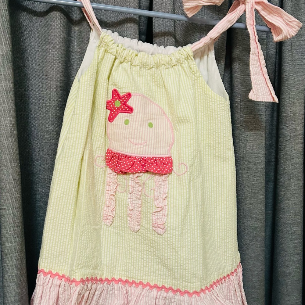 Adorable Yellow and Pink Jellyfish Dresss